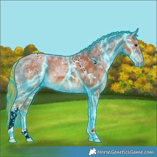 Horse Color:Painted Thunderstruck White Spotted Chestnut Ice Tobiano 