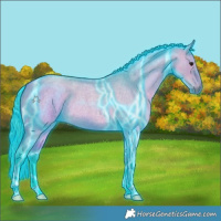 Horse Color:Thunderstruck Watercolor Bay Roan Dun 