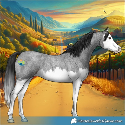 Horse Color:Liver Red Roan Splash 