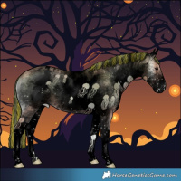 Horse Color:Void Painted White Spotted Blue Onyx Pearl Varnish Rabicano 