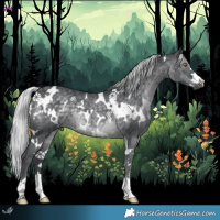 Horse Color:White Spotted Silver Black Chinchilla 