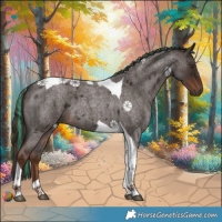 Horse Color:Painted Liver Red Roan Tobiano 
