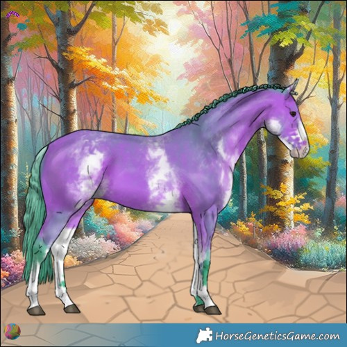 Horse Color:Watercolor White Spotted Bay 