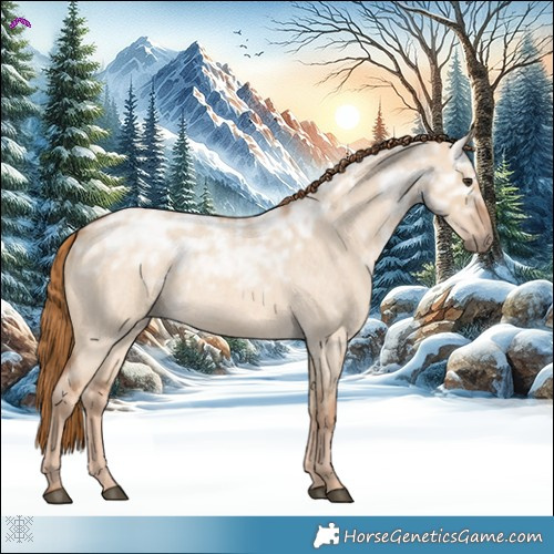 Horse Color:Red Dun Ice Roan Rabicano