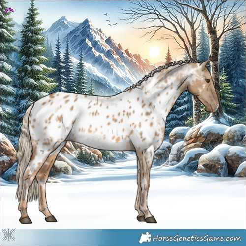 Horse Color:Chocolate Palomino Ice Dun Appaloosa