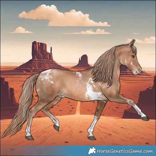 Horse Color:Liver Chestnut Pearl Tobiano 