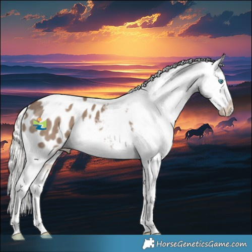 Horse Color:Silver Grullo Splash Tobiano Appaloosa 