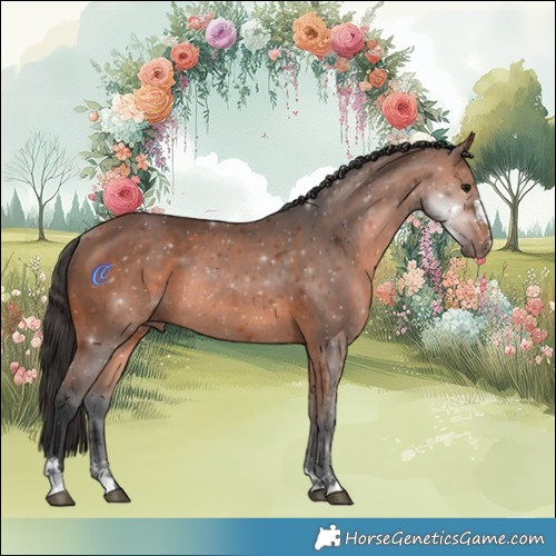 Horse Color:Bay Rabicano 