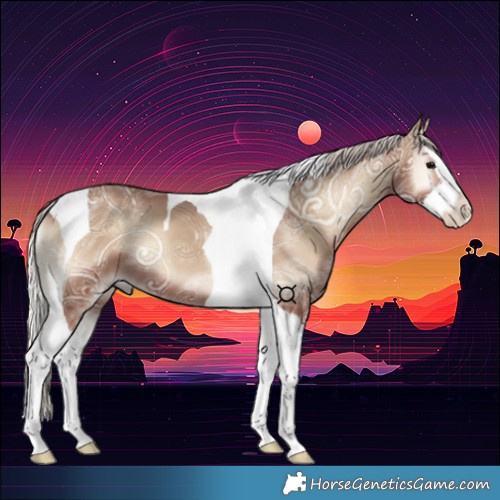 Horse Color:Silver Blue Onyx Ice Splash Tobiano 