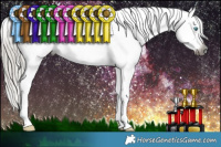 Horse Color:Gray Silver Smoky Black Splash Tobiano Snowflake Varnish