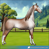 Horse Color:Gray Chestnut Splash Tobiano 
