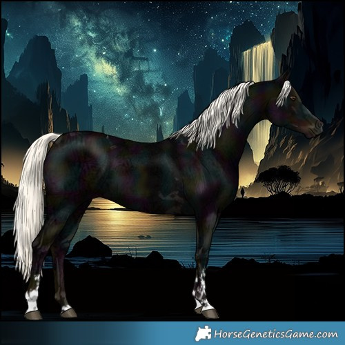 Horse Color:Midnight Liver Chestnut Ice Mushroom Sabino Tobiano Rabicano 