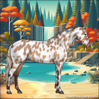 Horse Color:Silver Brown Dun Leopard 