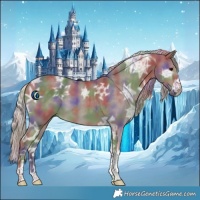 Horse Color:Nacre Silver Black Ice Tobiano