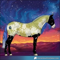 Horse Color:Watercolor Buckskin Ice Splash 