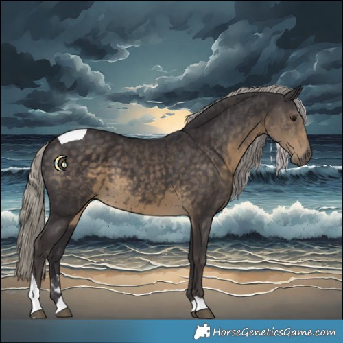 Horse Color:Silver Smoky Black Tobiano 