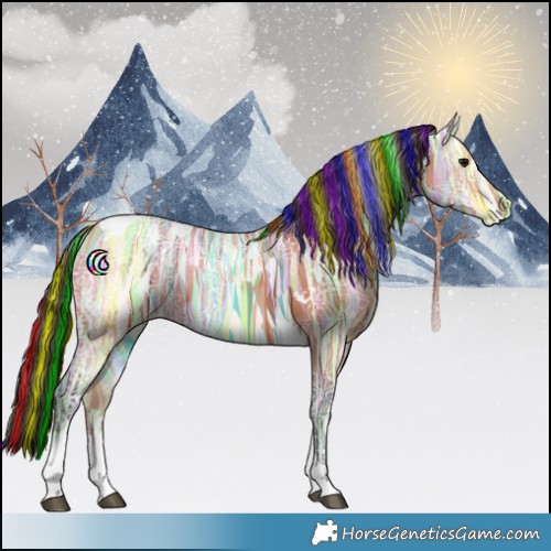 Horse Color:Painted Bay Ice Tobiano Rabicano 
