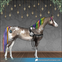Horse Color:Painted White Spotted Silver Blue Onyx 