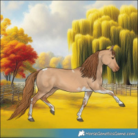Horse Color:Red Dun Tobiano