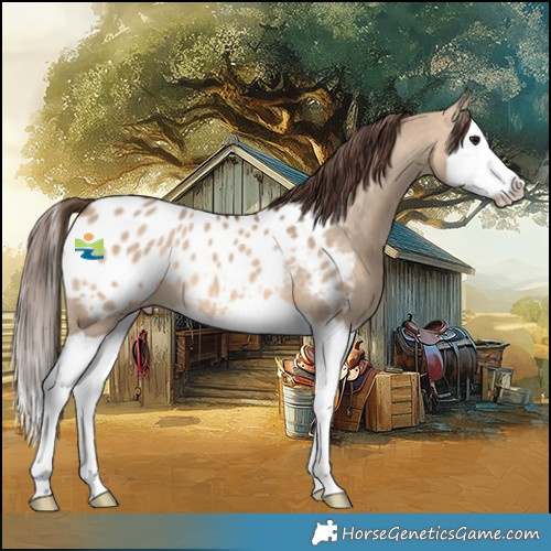 Horse Color:Bay Dun Splash Appaloosa 