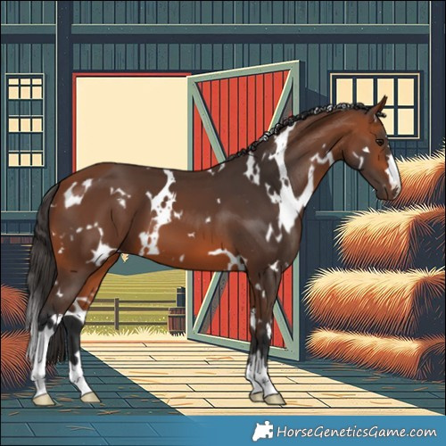 Horse Color:White Spotted Bay 