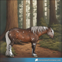 Horse Color:White Spotted Silver Brown Tobiano Rabicano 