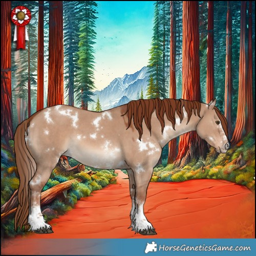 Horse Color:White Spotted Red Dun Sabino 