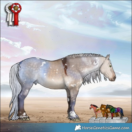 Horse Color:White Spotted Silver Brown Dun 