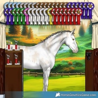 Horse Color:White Spotted Chocolate Palomino Dun Sabino Splash 