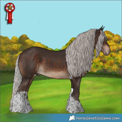 Horse Color:White Spotted Silver Brown Tobiano 