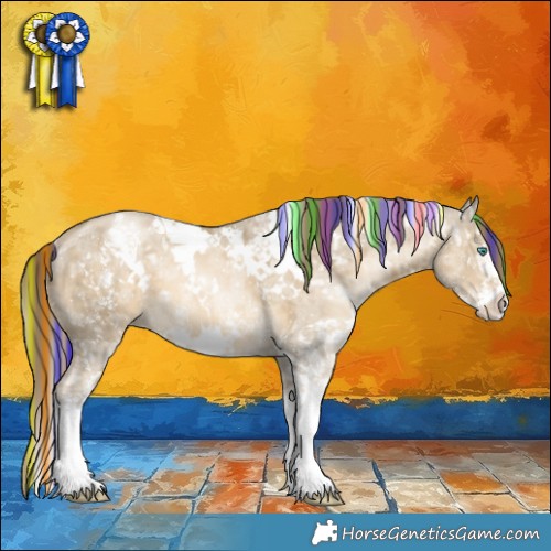 Horse Color:Painted White Spotted Smoky Black Ice Snowdrop Sabino 