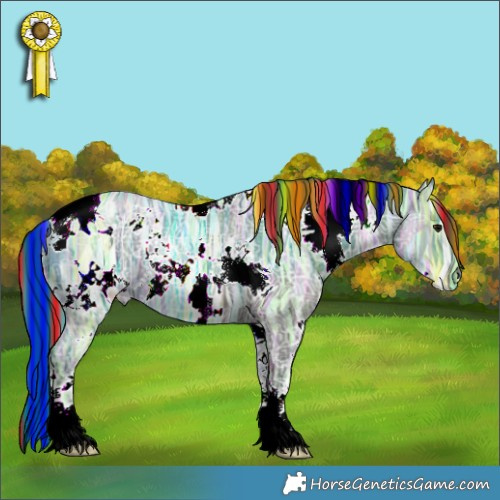 Horse Color:Painted White Spotted Grullo Ice 