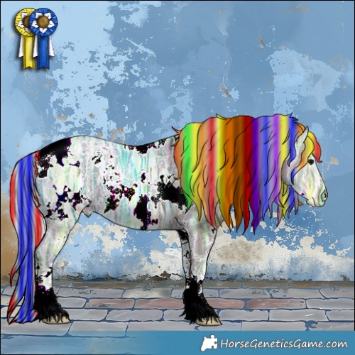 Horse Color:Painted White Spotted Silver Grullo Ice 