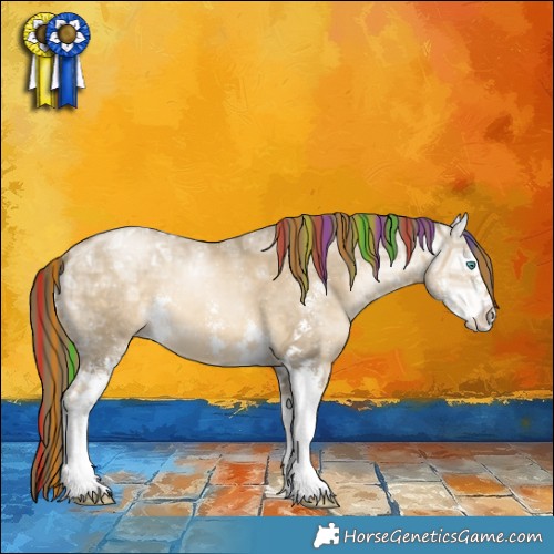 Horse Color:Painted Smoky Black Ice Snowdrop Sabino 