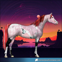 Horse Color:Painted Watercolor Silver Bay Ice Dun Tobiano