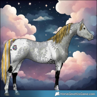 Horse Color:Painted Watercolor Silver Black Ice Tobiano