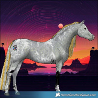 Horse Color:Painted Watercolor Silver Black Ice Tobiano