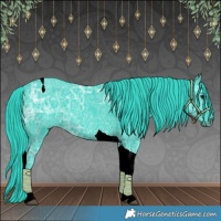 Horse Color:Watercolor Black Ice Tobiano 