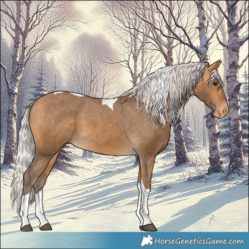 Horse Color:Silver Buckskin Tobiano Appaloosa 