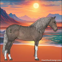 Horse Color:Silver Black Tobiano