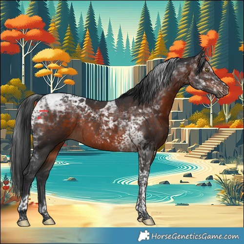 Horse Color:Brown Tobiano Rabicano 