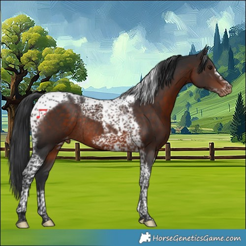 Horse Color:Brown Tobiano Frame Appaloosa Rabicano 