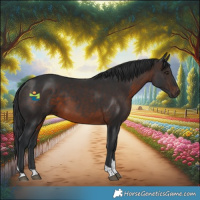 Horse Color:Brown Mushroom Tobiano 