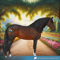 Horse Color:Brown Mushroom Tobiano 