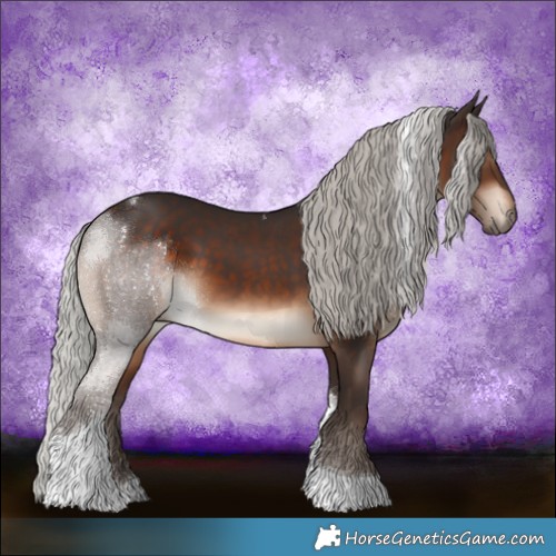 Horse Color:Silver Brown Tobiano 