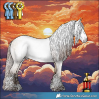 Horse Color:Gray White Spotted Sable Champagne Dun Tobiano  and White Spotted Sable Champagne Dun Tobiano Snowcap 
