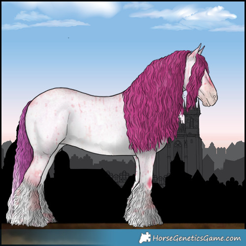 Horse Color:Watercolor White Spotted Gold Champagne Roan Onyx Rabicano Brindle 