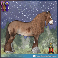Horse Color:Liver Chestnut Rabicano and Liver Red Dun Splash Brindle
