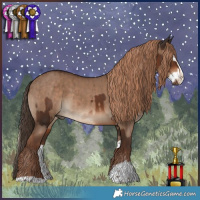 Horse Color:Liver Chestnut Rabicano and Liver Red Dun Splash Brindle