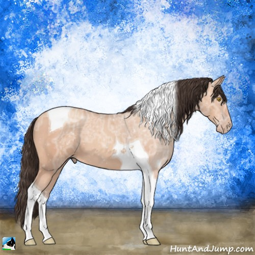 Horse Color:Amber Champagne Ice Tobiano 